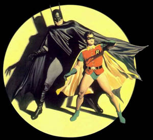 Batman and Robin paint by Alex Ross (Character: DC Comics)